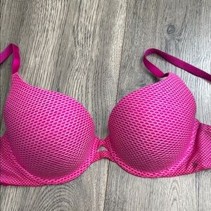 Pink Mesh Underwire Bra